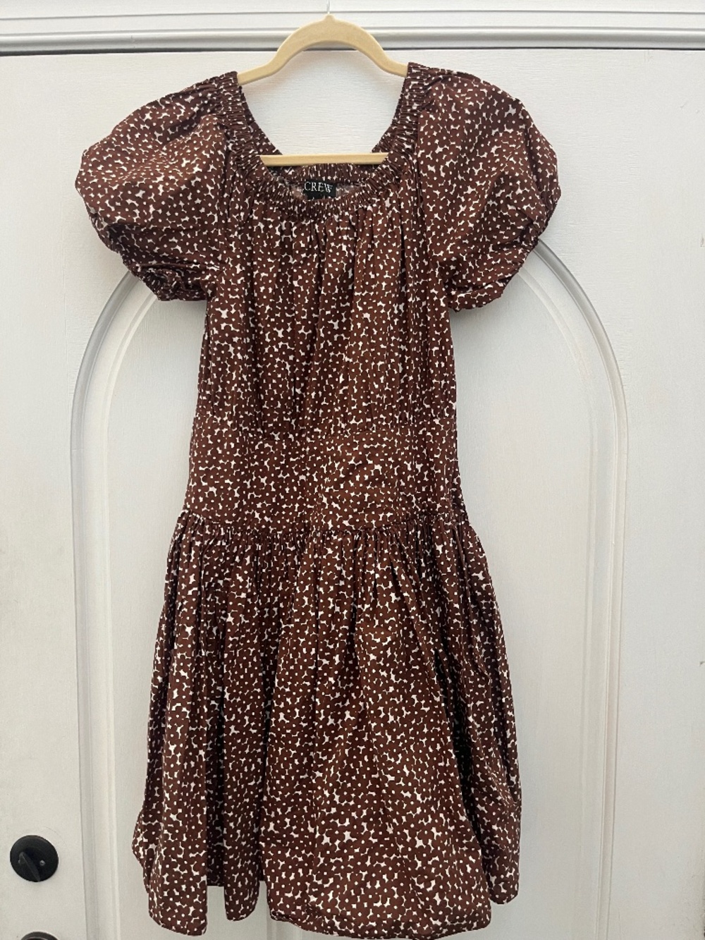 J Crew Brown Floral Pattern Dress (6)